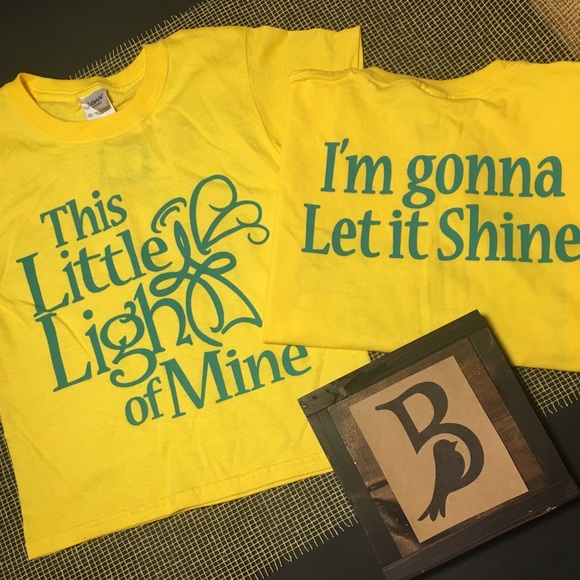 Christian T-Shirt Little Light of Mine Kids Yellow - Picture 3 of 8